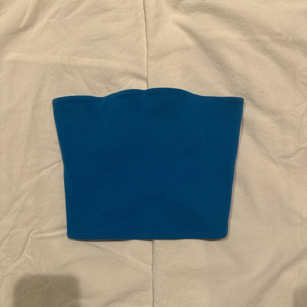 Zara Blue Tube Top